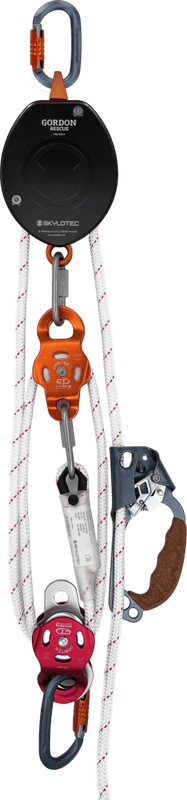 SKYLOTEC GORDON PULLEY SYSTEM taljesett 1:4 m/automatisk låsefunksjon
